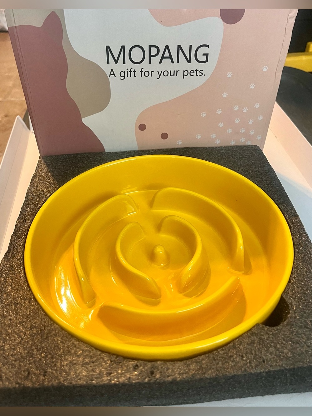 MOPANG
Ceramic Slow Feeder Bowl for Medium and Large Dogs, 8.0 Inches Ceramic Do